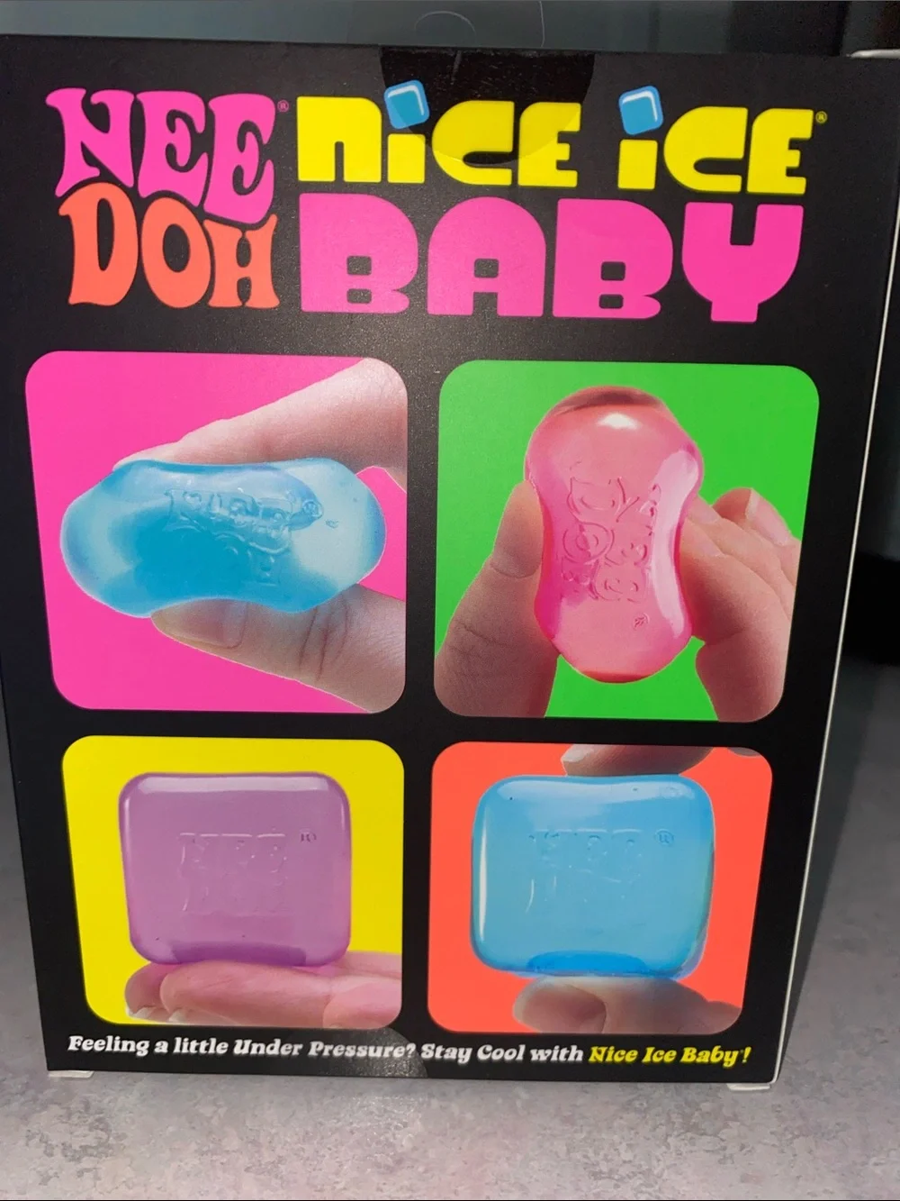NeeDoh Baby Super Solid Squish - Pink, Purple, Teal Set